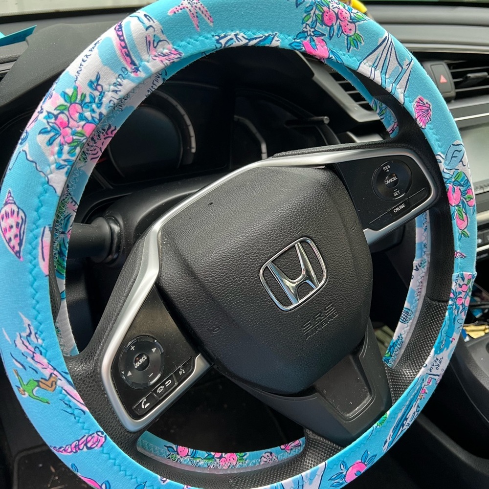 Florida Aqua Blue Steering Wheel Cover - Picture 4 of 4
